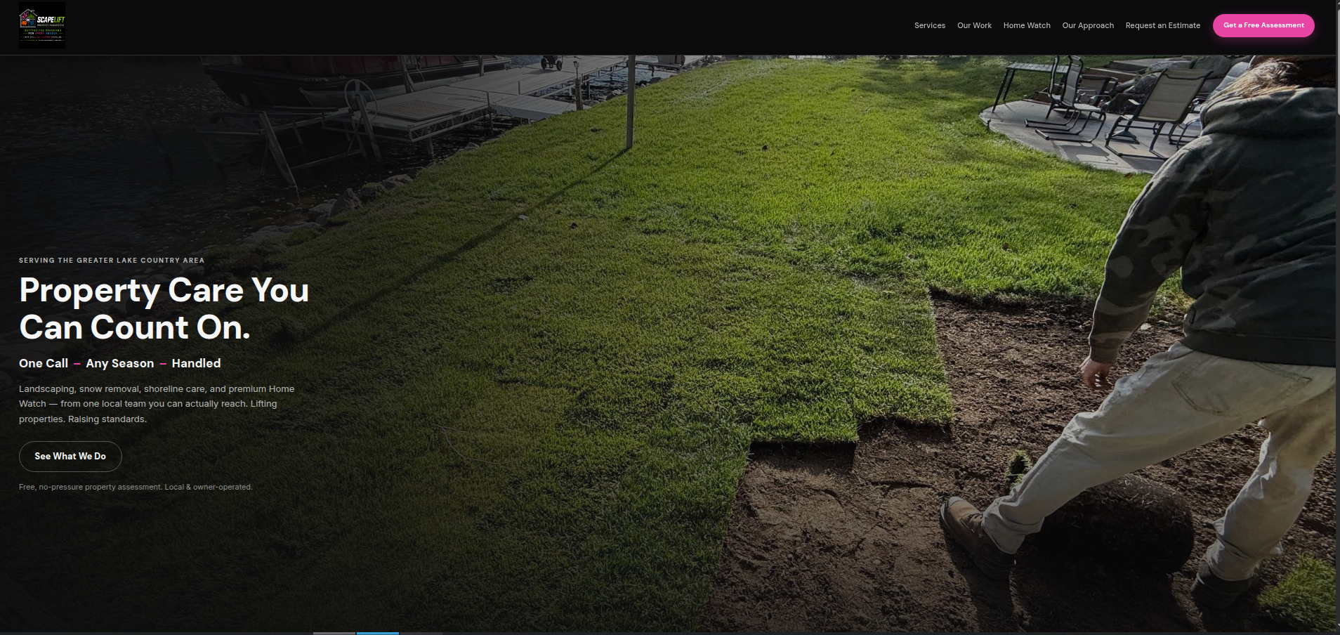 ScapeLift Property Management website homepage